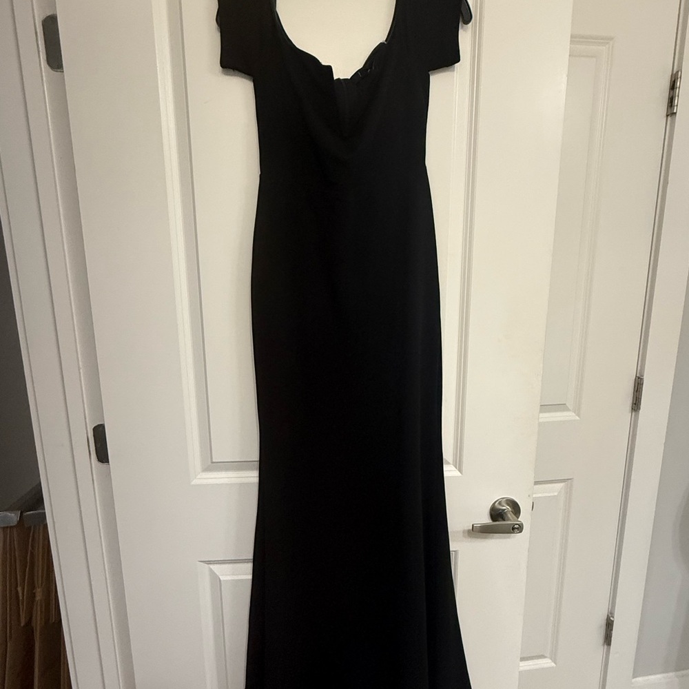 Lulu's Black Off-the-Shoulder Maxi Gown